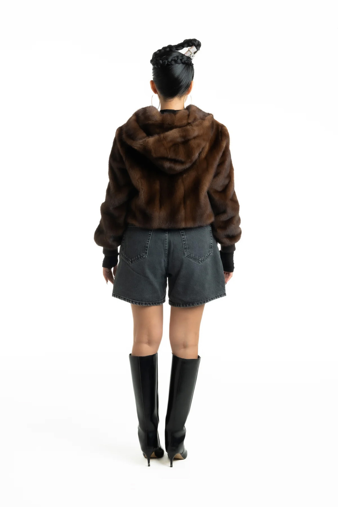 Mahogany Mink Hooded Bolero  