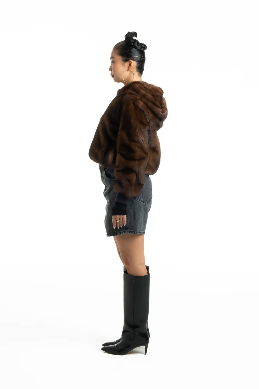 Mahogany Mink Hooded Bolero  
