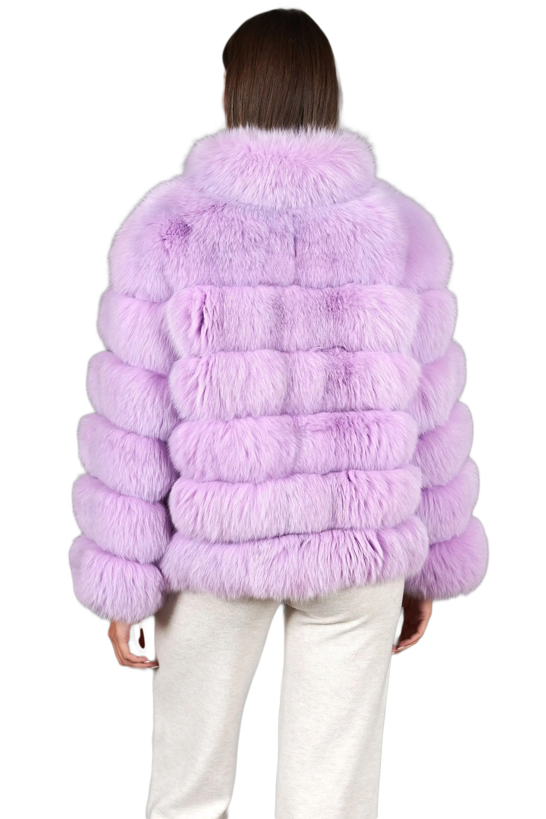 Lavender Fox Fur Coat  Jianna