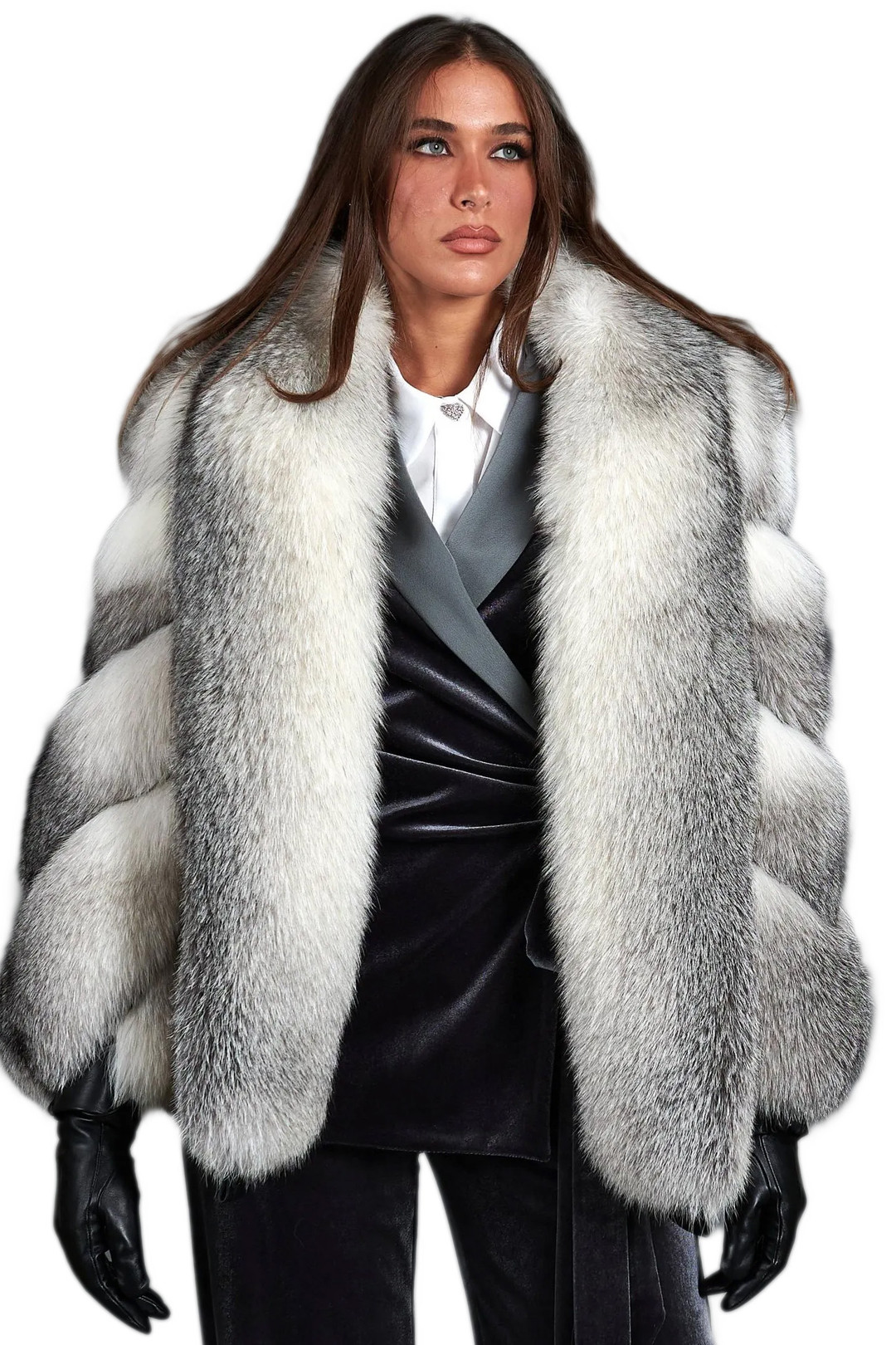 Platinum Fox Fur Jacket Sonnet