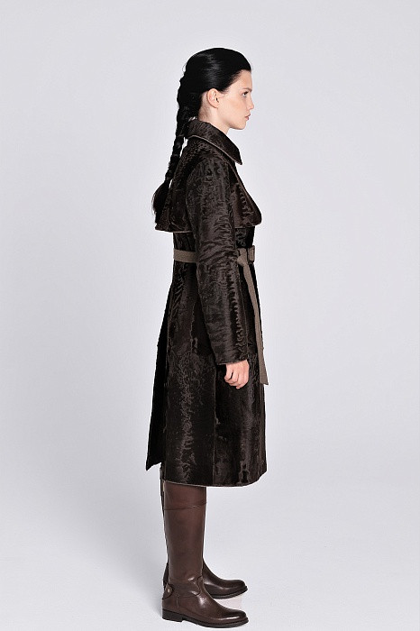 Brown  Swakara Fur Coat Orelia