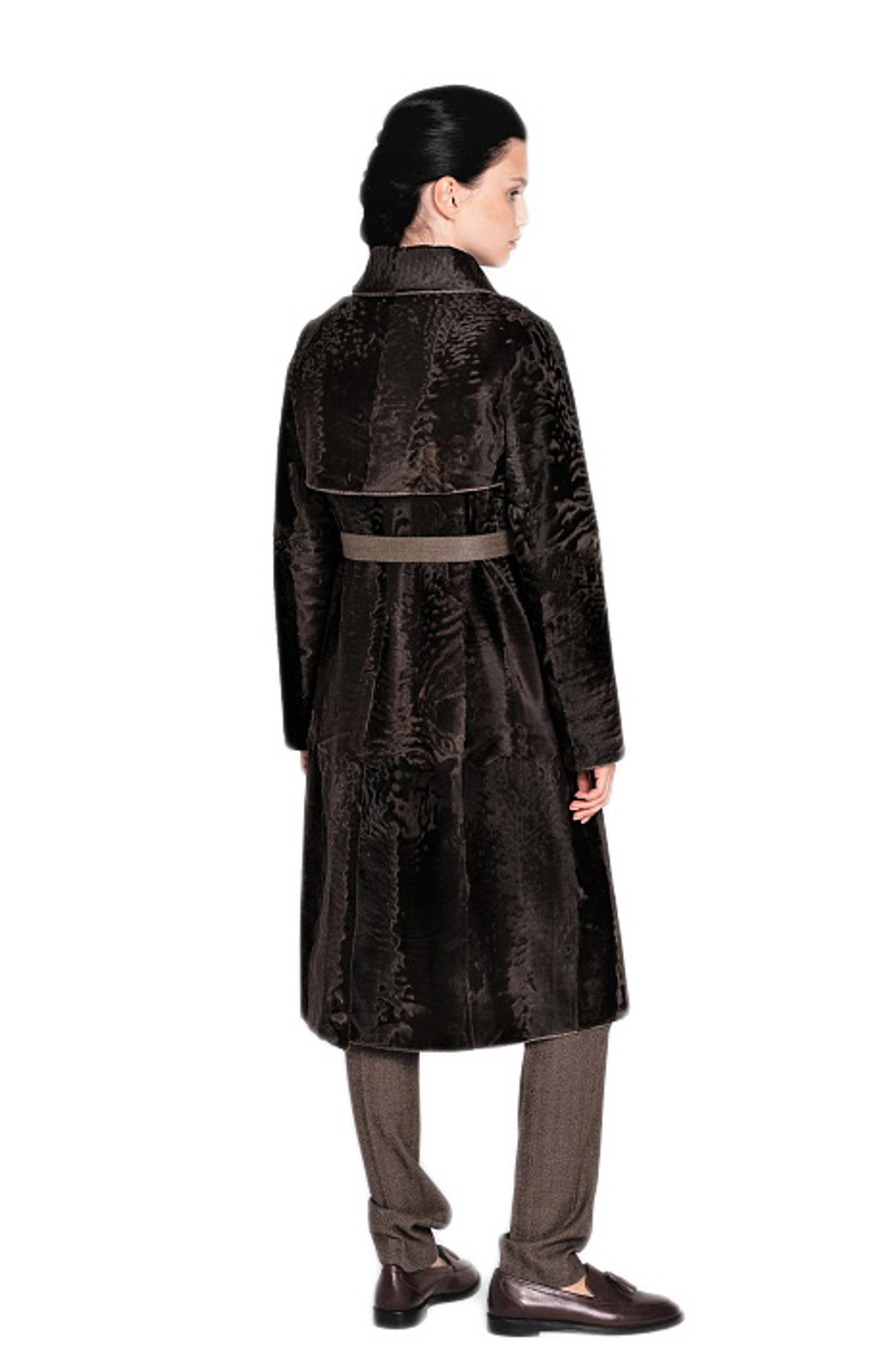 Brown  Swakara Fur Coat Orelia