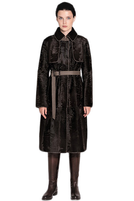 Brown  Swakara Fur Coat Orelia