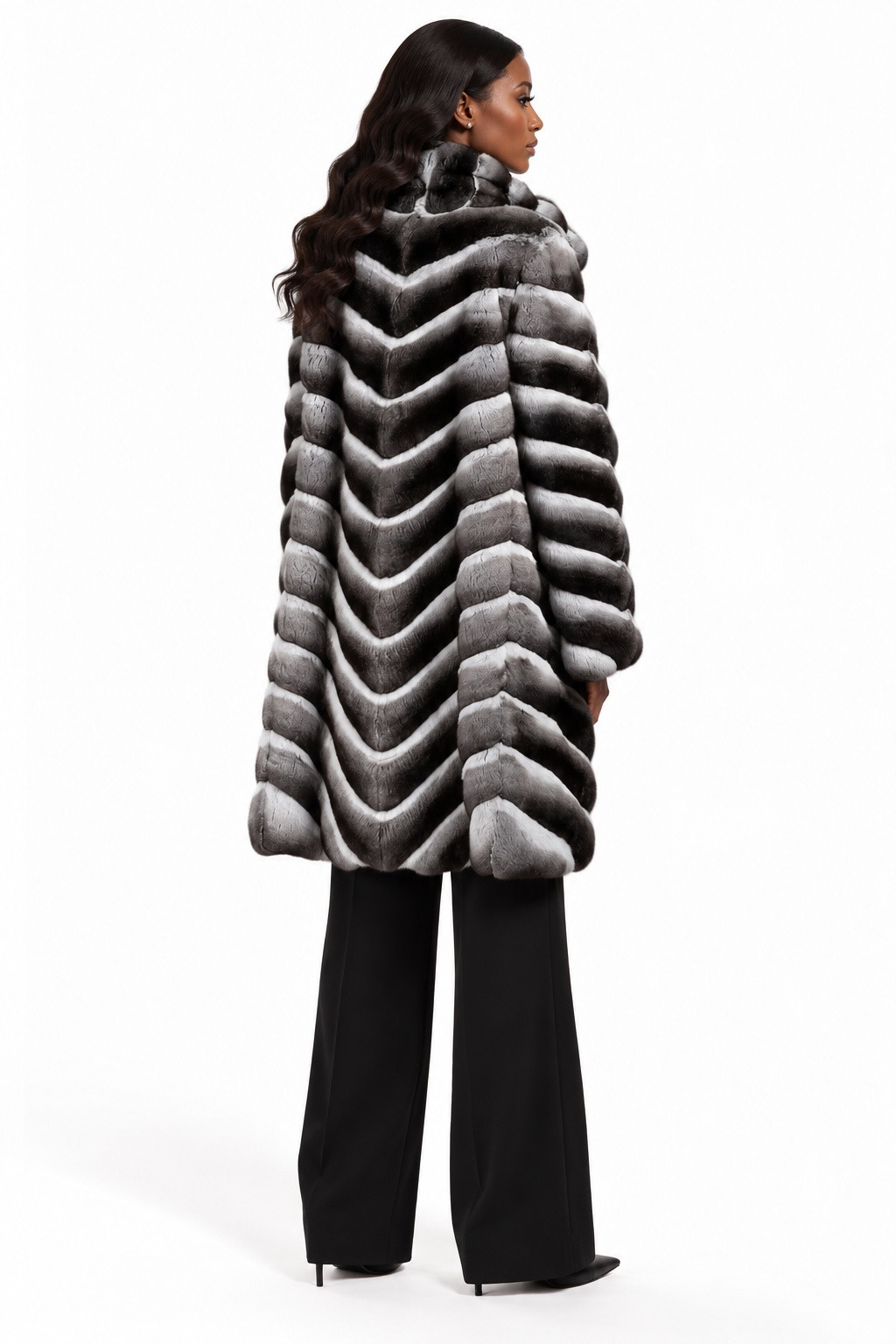 Long Chinchilla Fur Coat Eleonora 