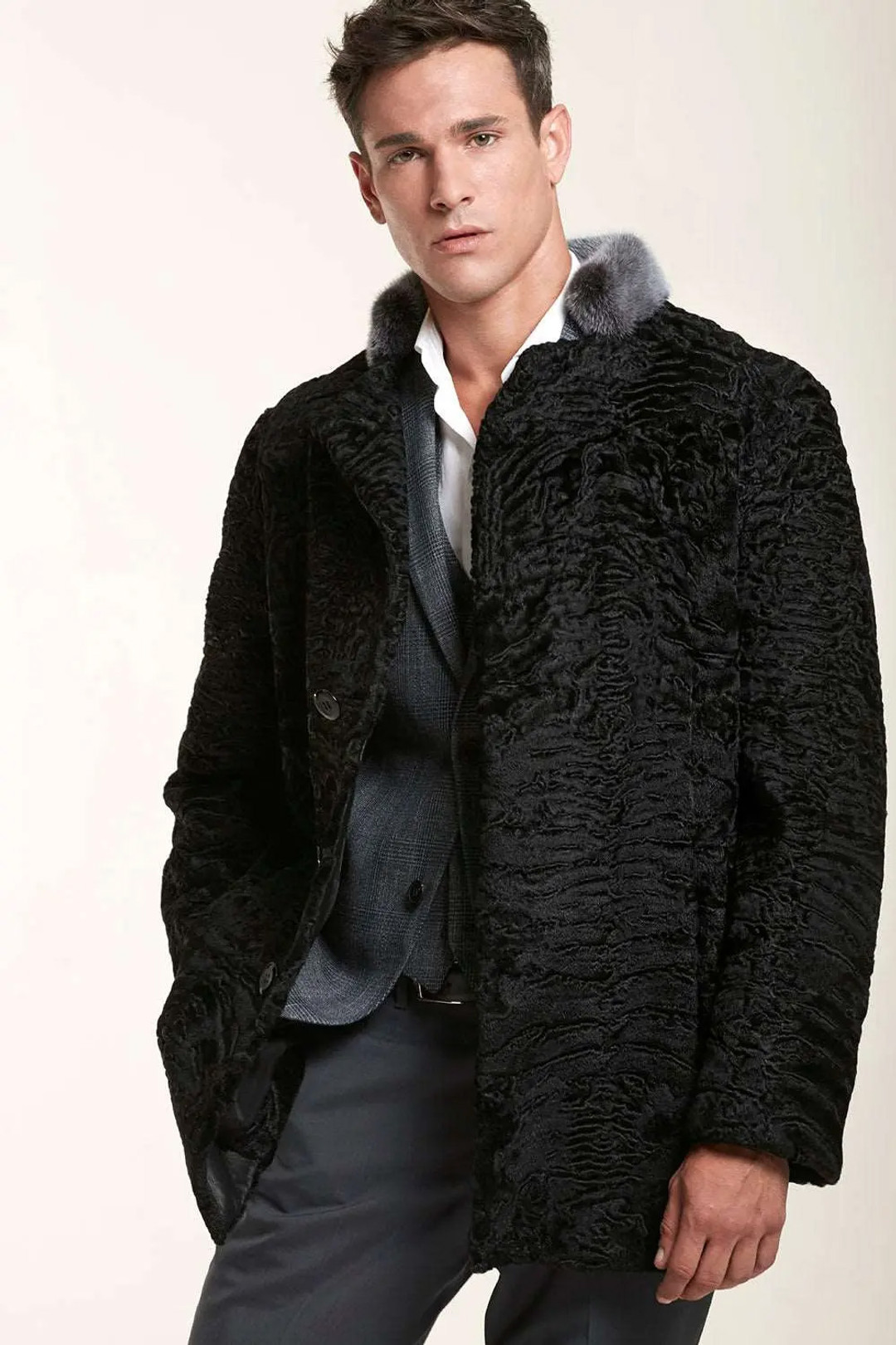 Mens Persian Lamb Fur Coat