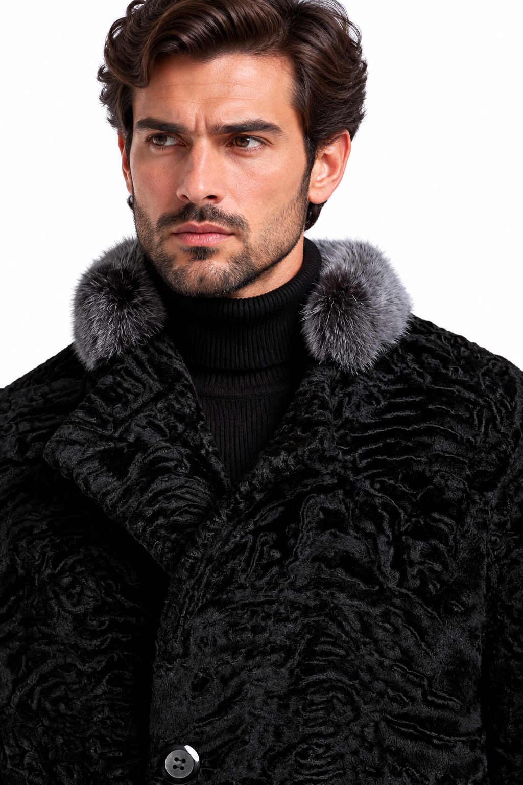 Mens Persian Lamb Fur Coat