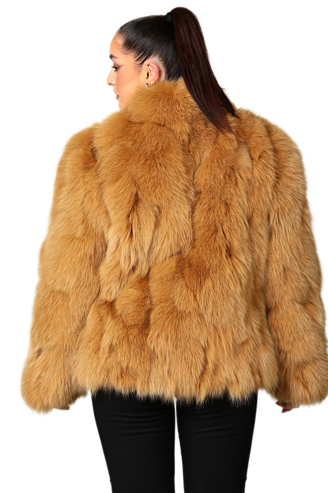 Beige Fox Fur Jacket Aphrodite