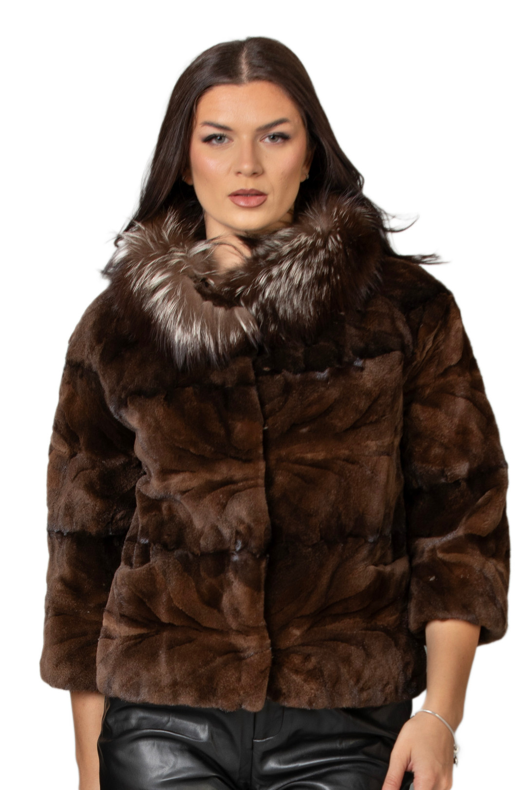 Brown Mink Fur Jacket Izara