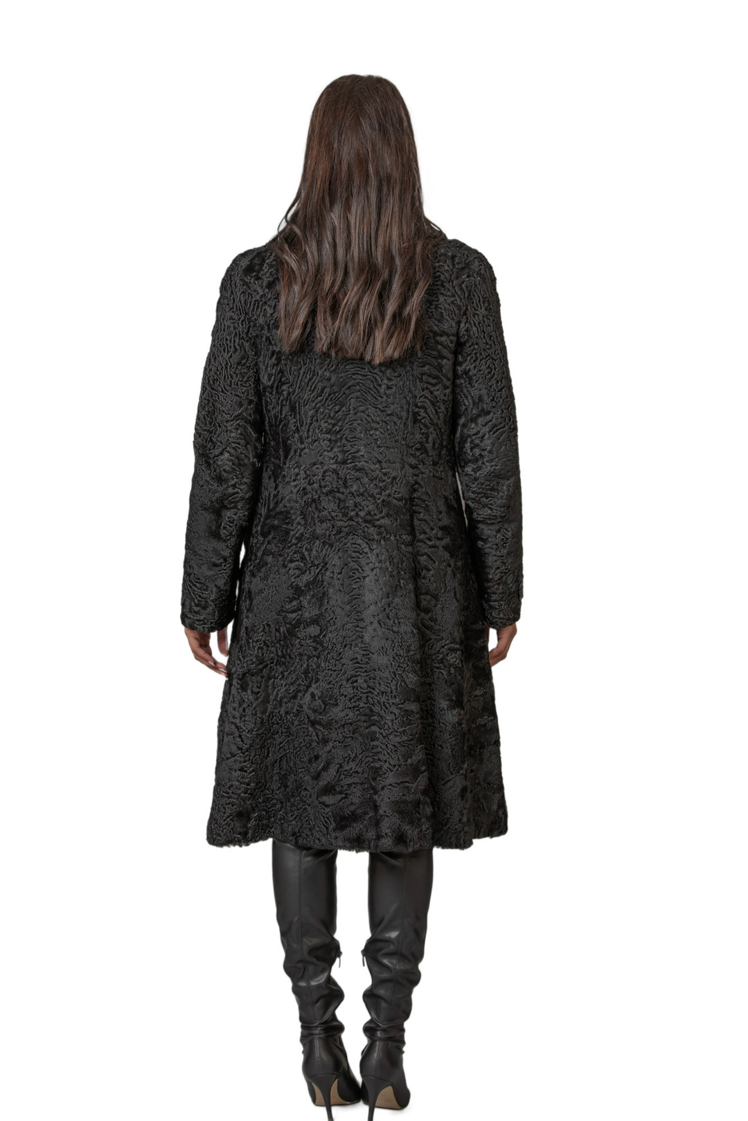 Long Black SWAKARA Fur Coat Indira