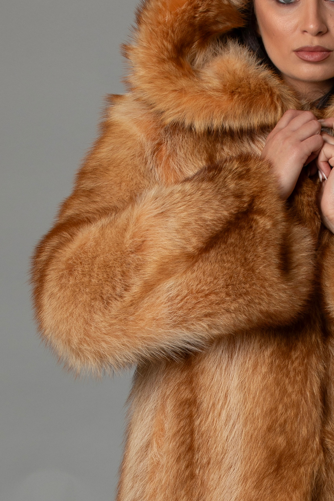 Raccoon Fur Bomber Jacket Hooded