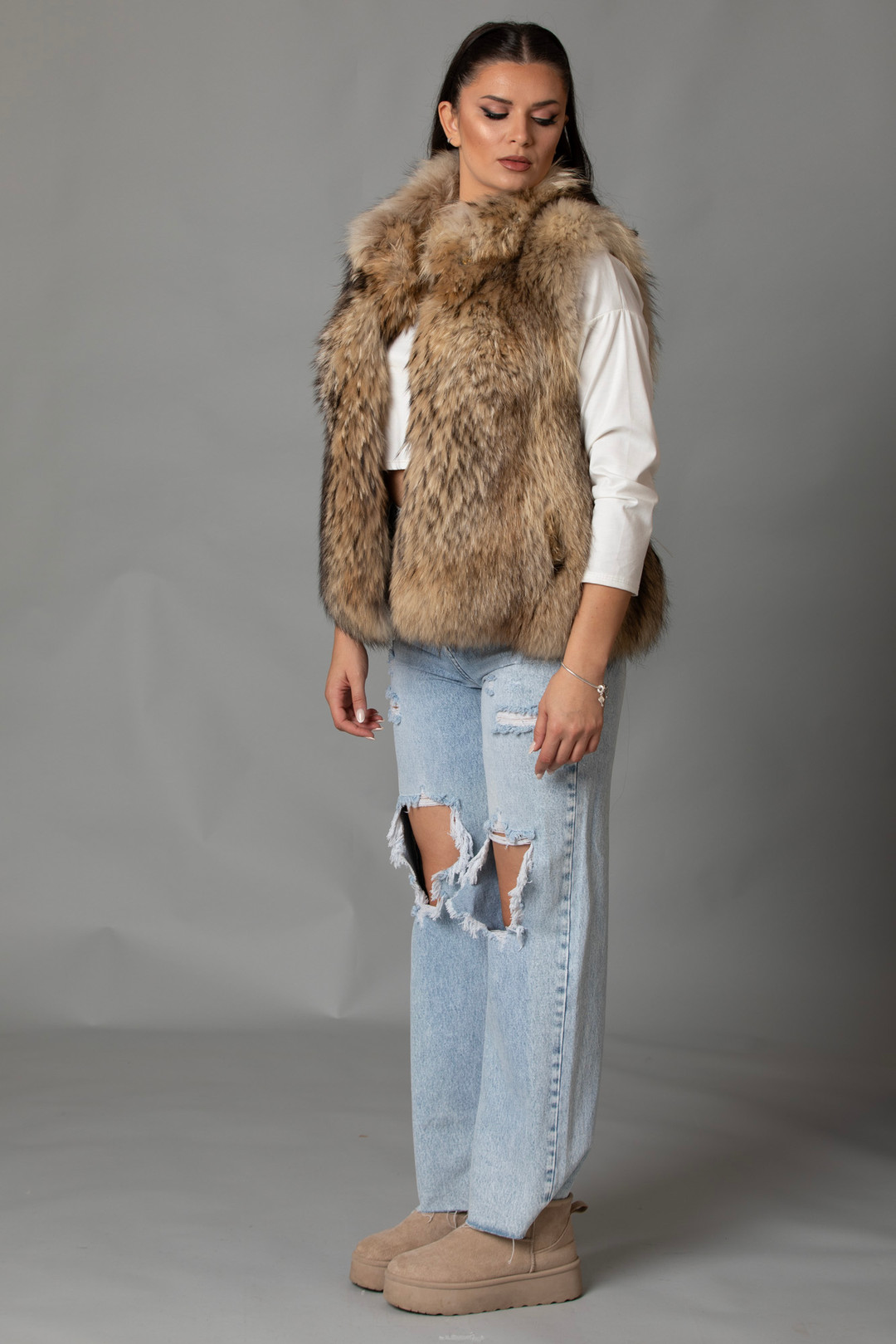 Fin Raccoon Fur Vest