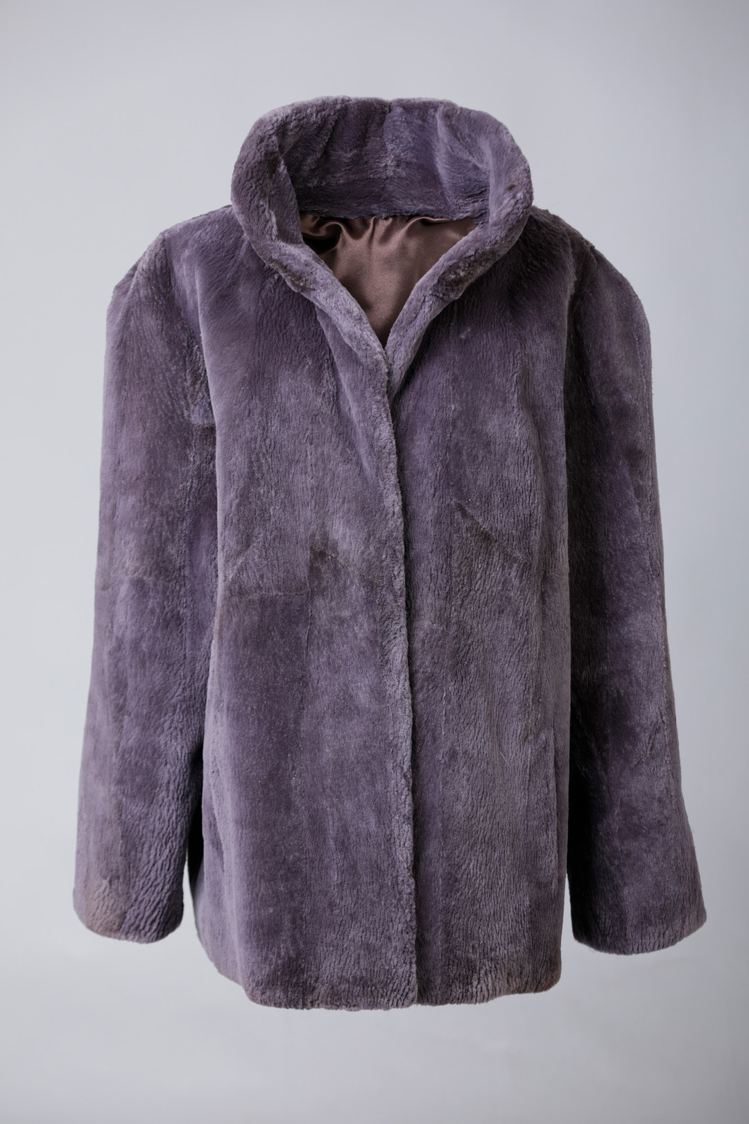 Lavender Plucked Beaver  Fur Coat  Sizes L/XL