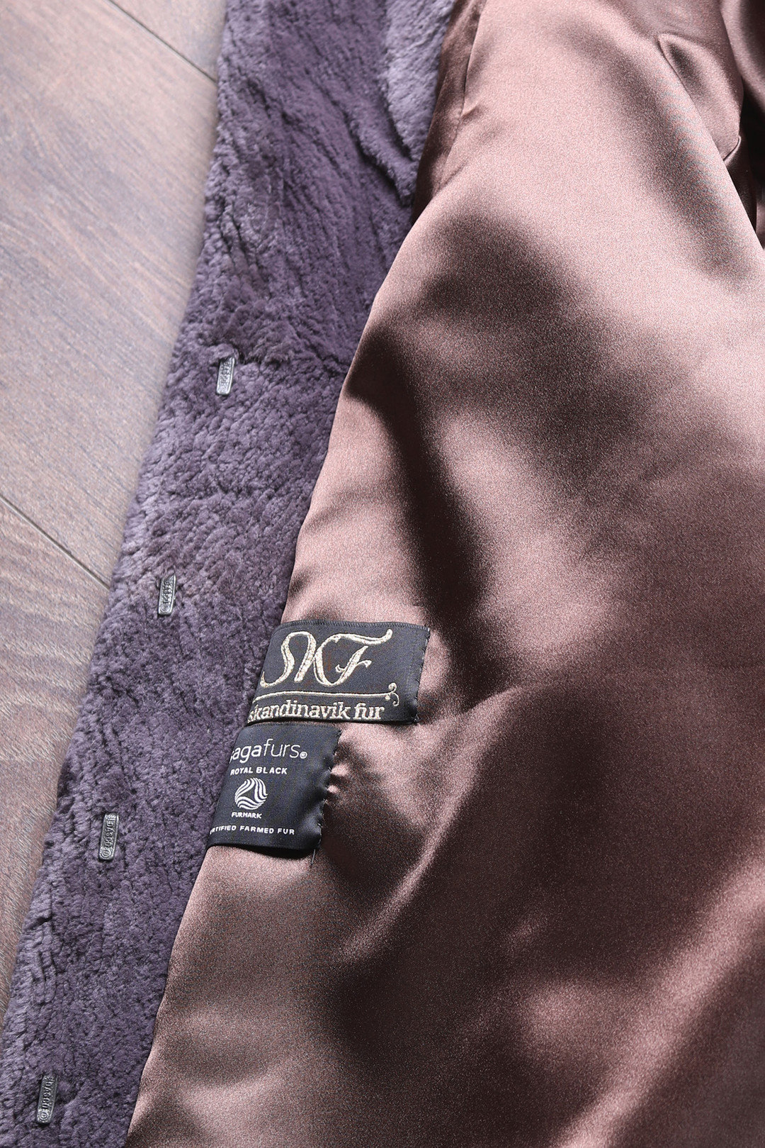 Lavender Plucked Beaver  Fur Coat  Sizes L/XL