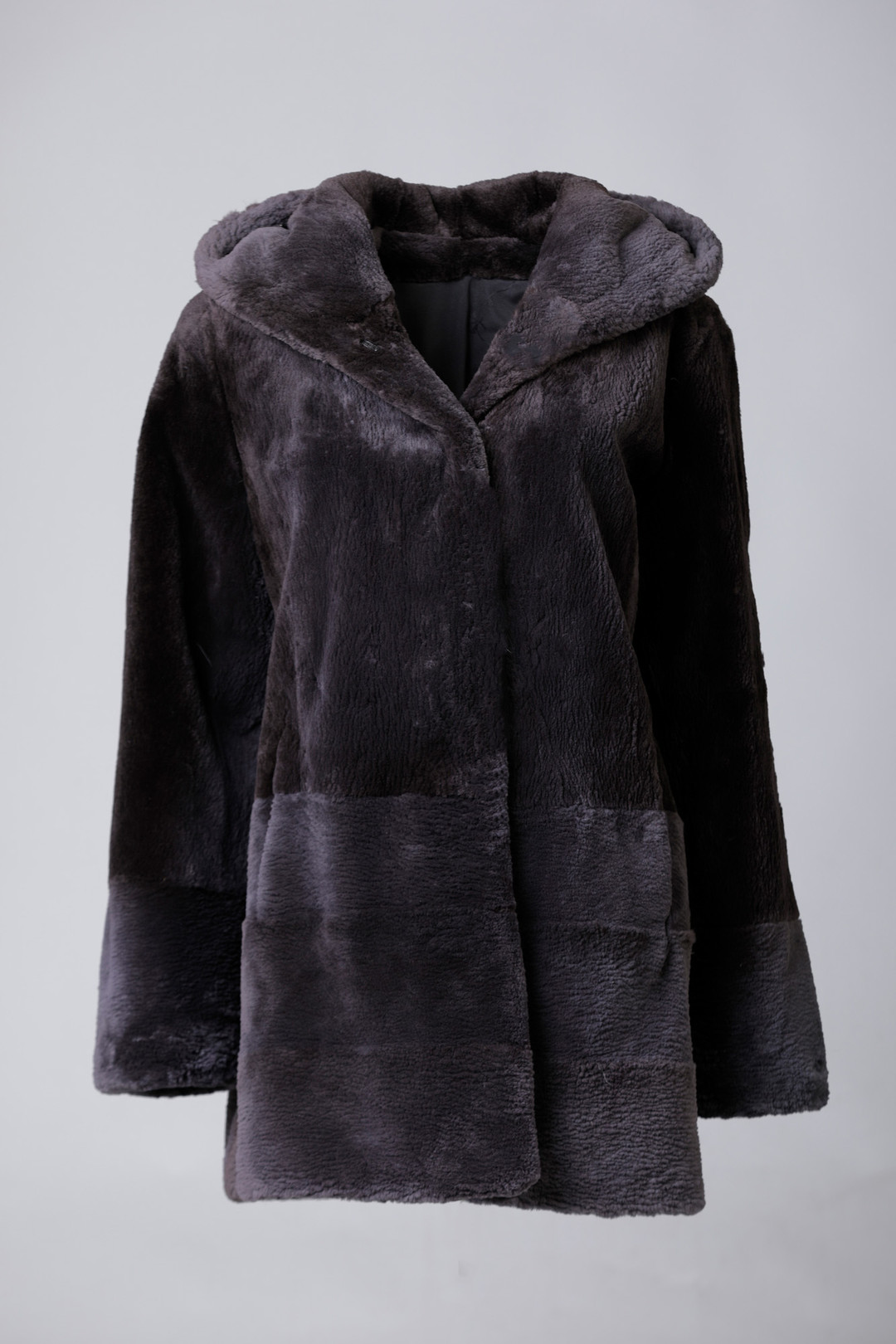 Navy Sheared Beaver Oversized Fur Coat  Sizes L/XL