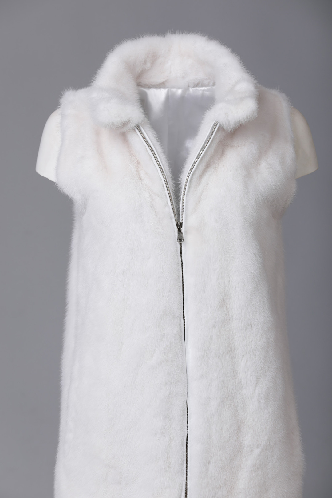 White Mink Fur Vest Sizes XS/S/M/L
