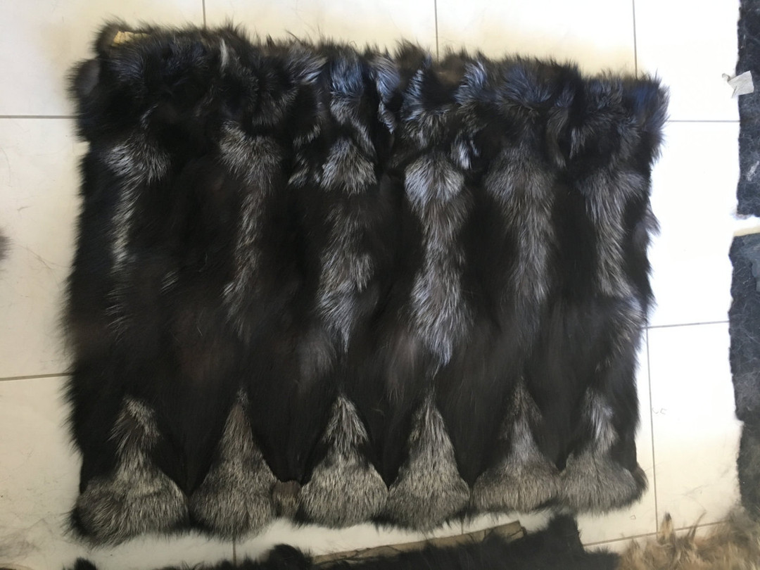 Silver fox Sectional Fur Plate triangular shape