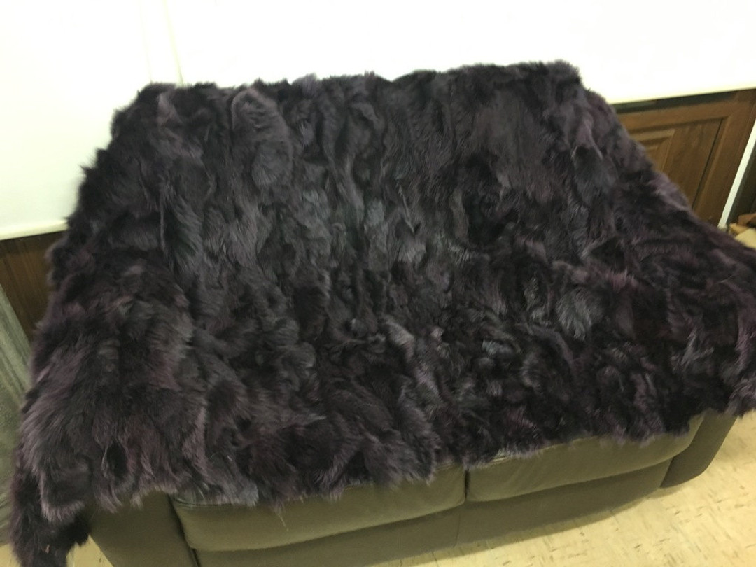 Purple Fox Fur Blanket