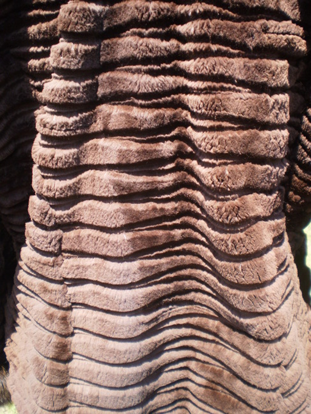 Sheared Beaver Fur Brown Jacket  Fox Collar & Cuffs