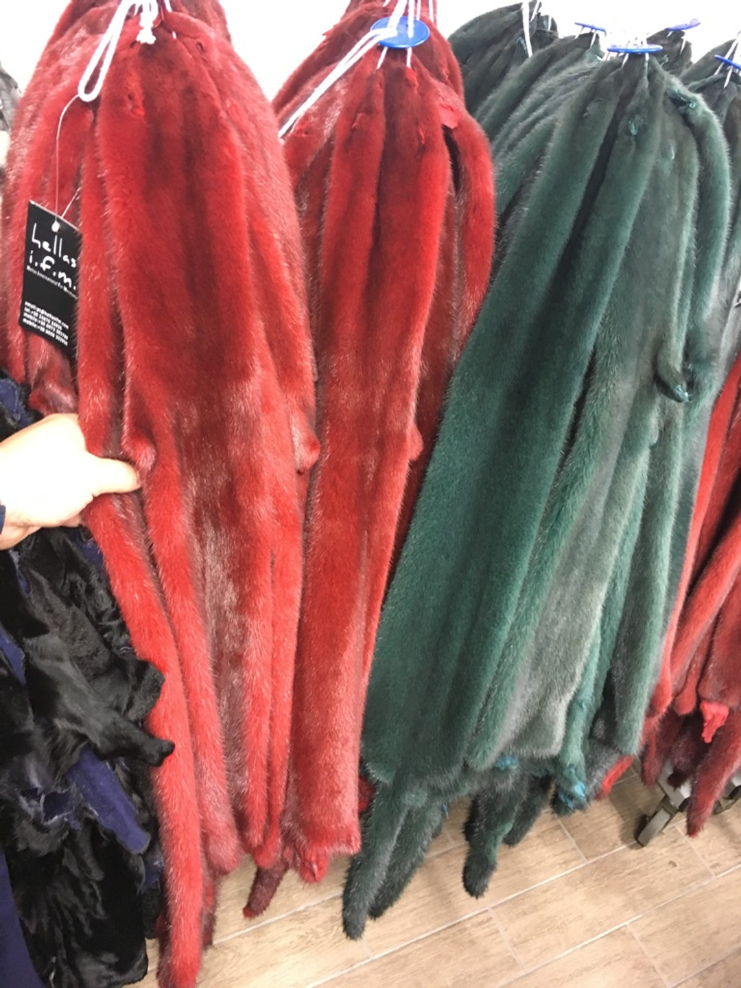 Mink Pelts Different Colorations