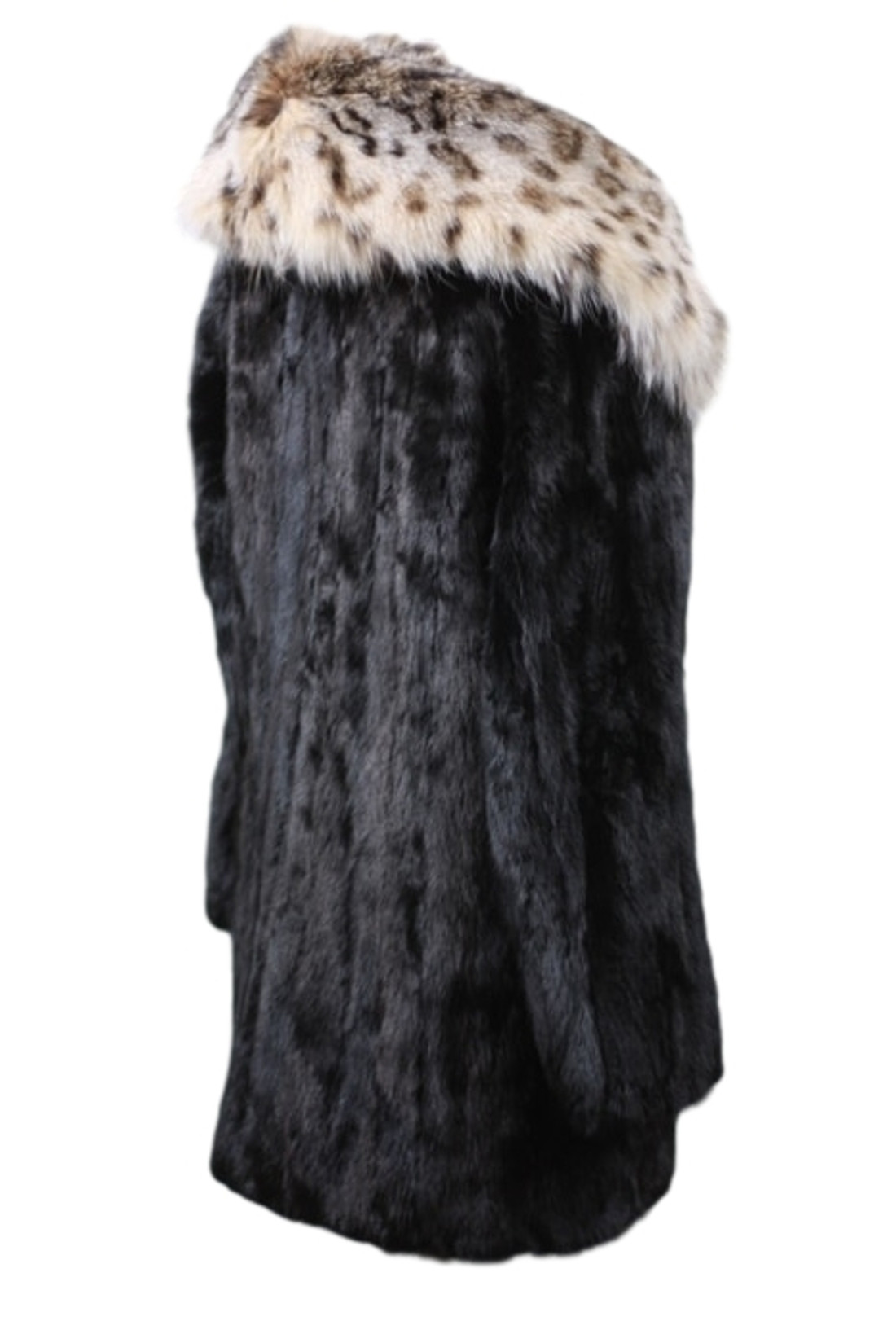 Black Let Out  Mink With Lynx Cobra Hood
