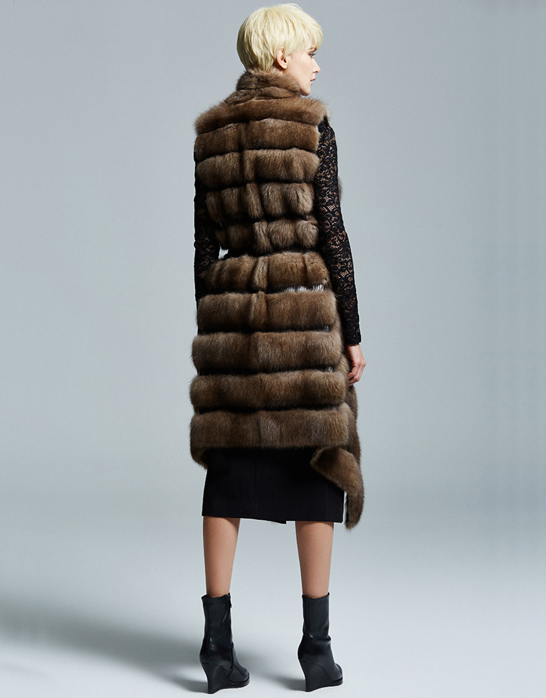Strip Sable Fur Vest