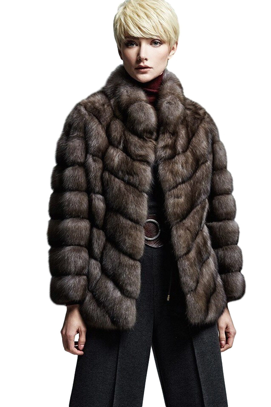 sable fur jacket silver tips sable fur jacket silver tips