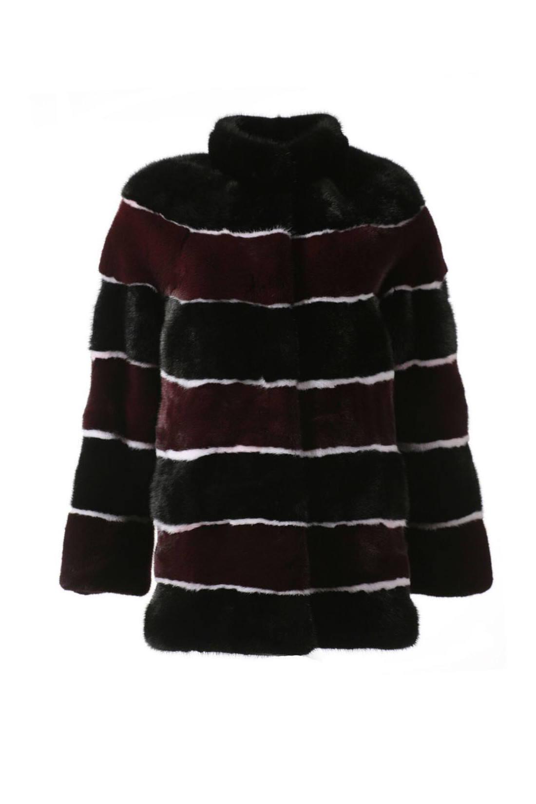 black burgindy red  white mink fur jacket black burgindy red  white mink fur jacket