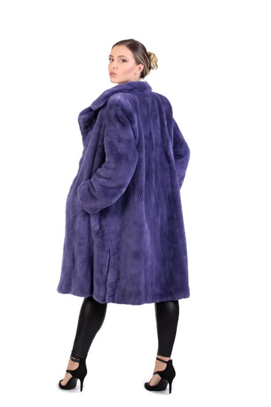 Purple Mink Fur Coat