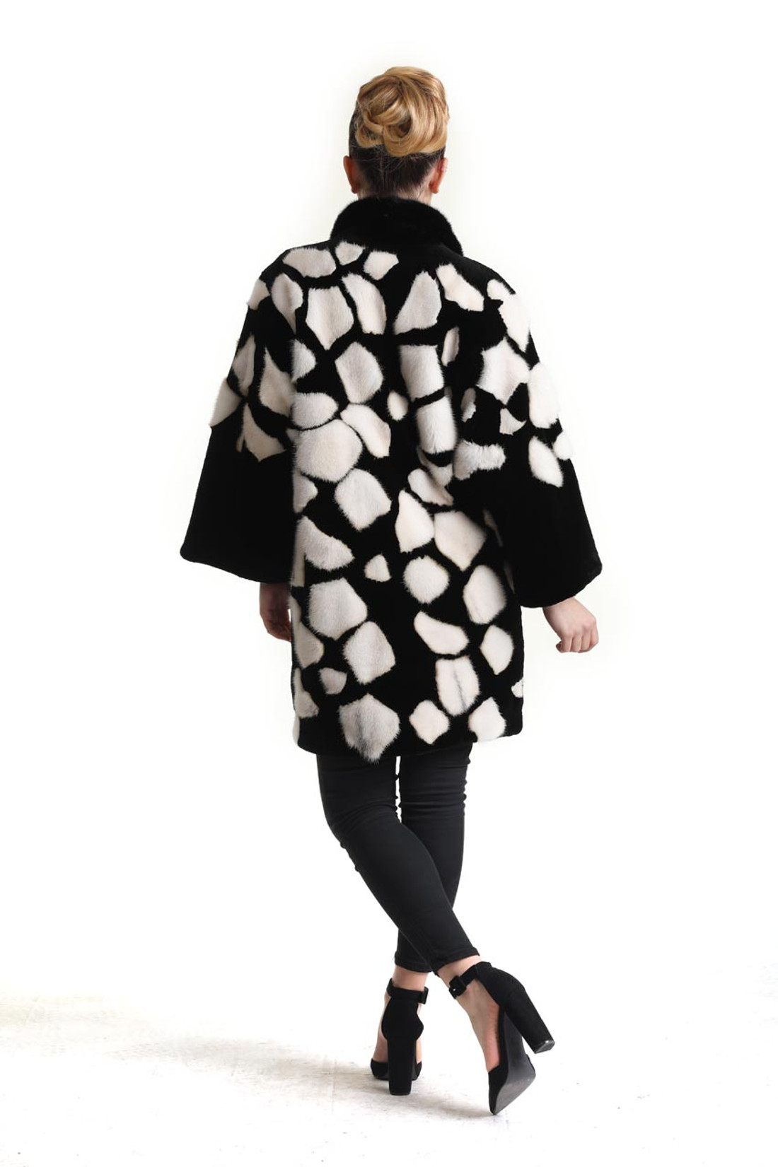 Black And White Mink Fur Coat Hourglass Black And White Mink Fur Coat Hourglass