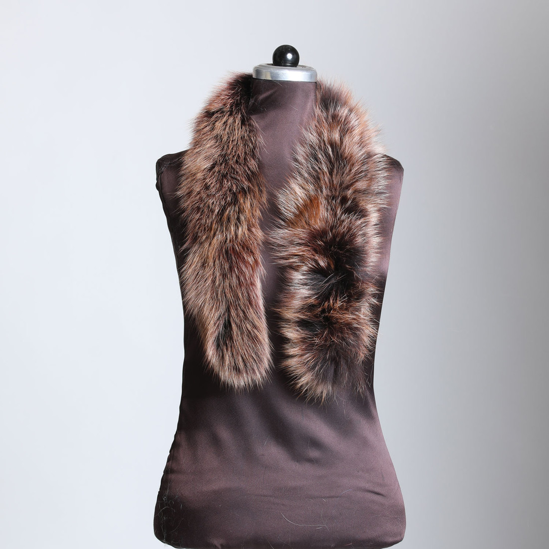 Brown Black Fox Trim