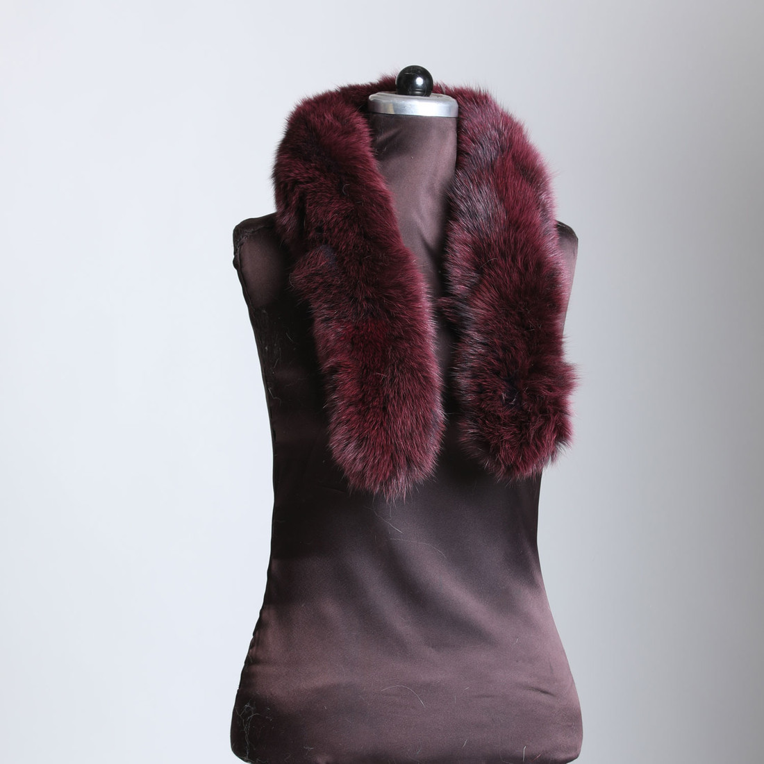 Burgundy Red Fox Trim Smooth