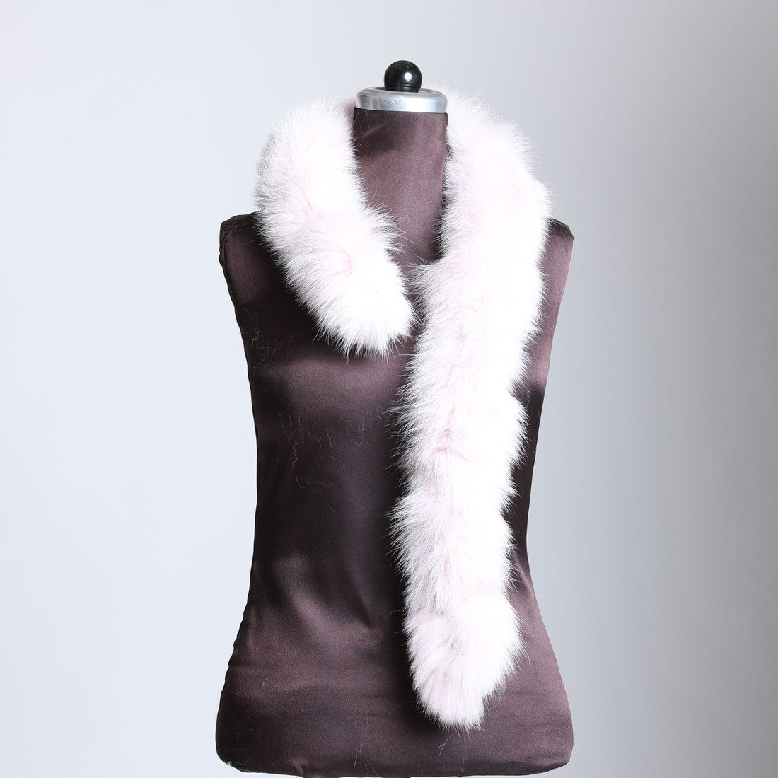 Light Pink Fox Fur Trim Dense Light Pink Fox Fur Trim Dense