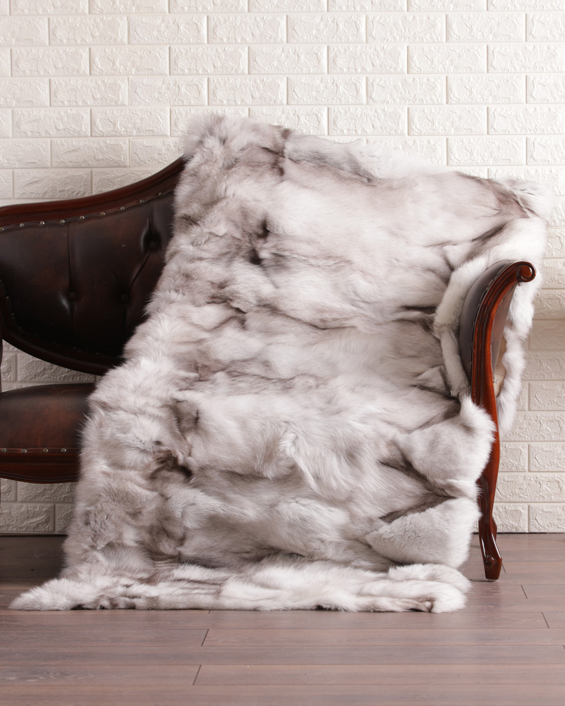 Blue  Fox Fur Fur Blanket Throw Cover Blue  Fox Fur Fur Blanket Throw Cover