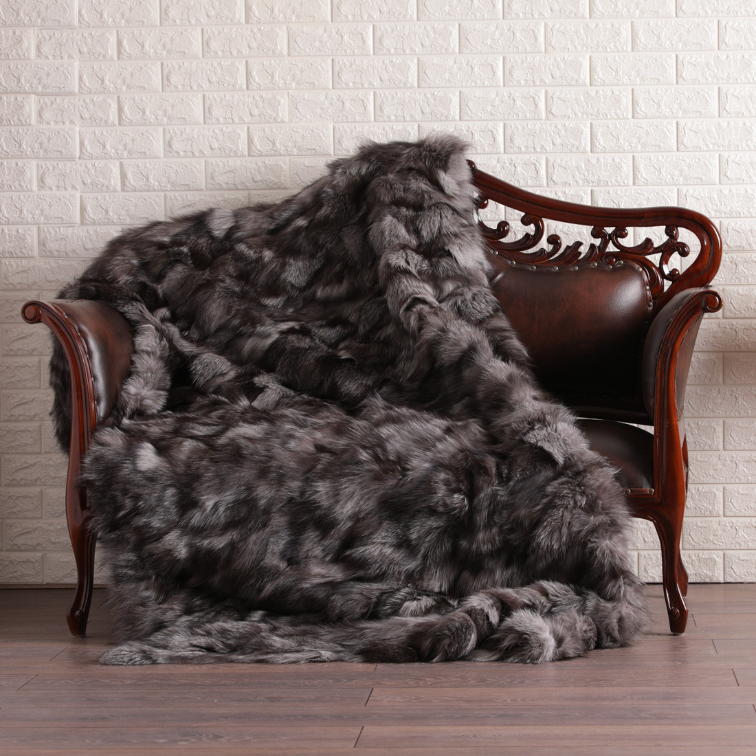 Blue Frost Fox Fur Fur Blanket Throw Cover Blue Frost Fox Fur Fur Blanket Throw Cover