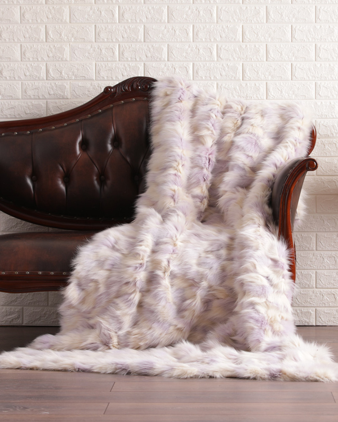 Light yellow  And Levander Fox  Fur Fur Blanket Throw Cover Light yellow  And Levander Fox  Fur Fur Blanket Throw Cover