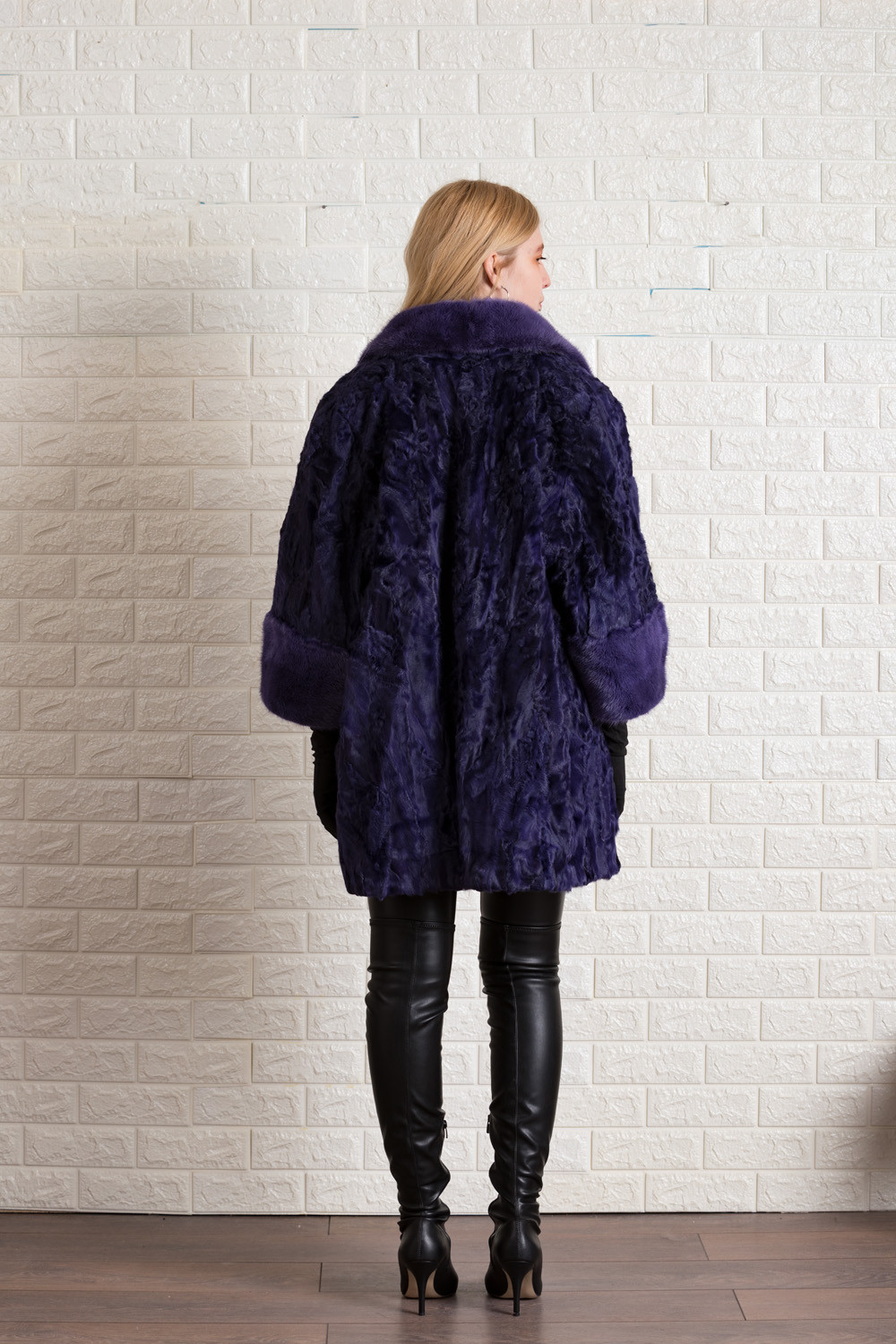 くれぷま Mahogany Mink Fur Coat Knee Length Xs S M L XL| SKANDINAVIK FUR