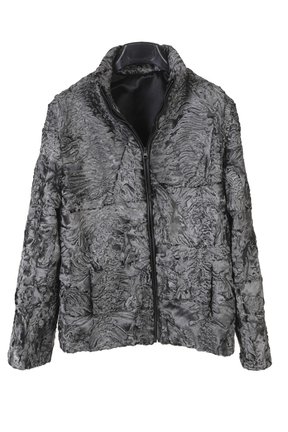 Silver Biker Fur Coat Mens Silver Biker Fur Coat Mens