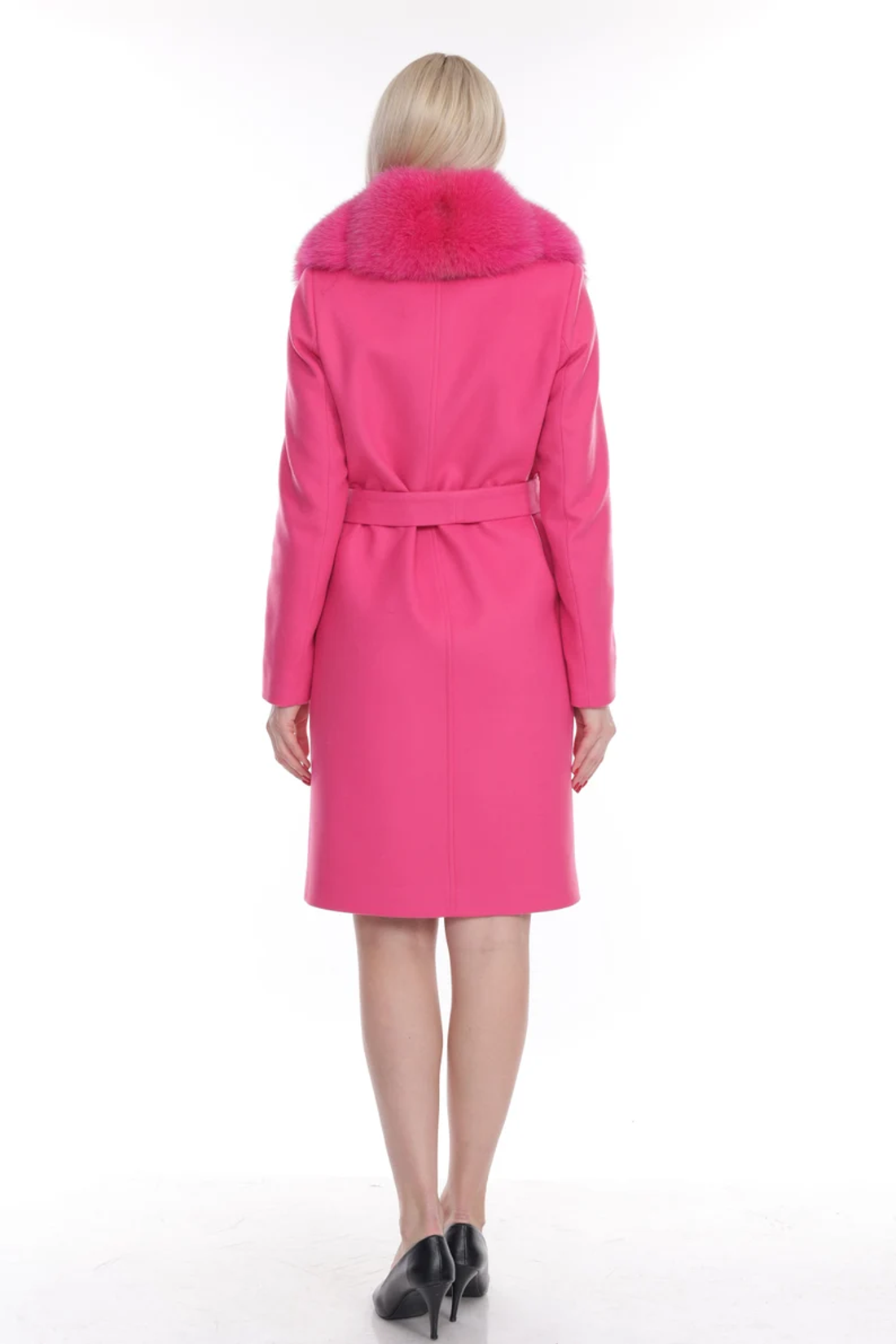 Pink Cashmere Coat Fox Collar Kimberly Pink Cashmere Coat Fox Collar Kimberly