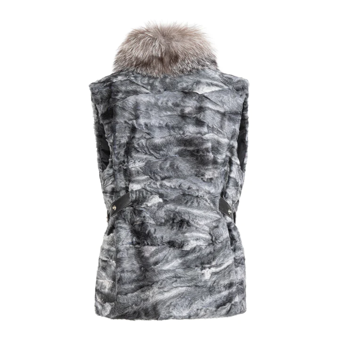Silver Swakara   Fur Vest Sonya
