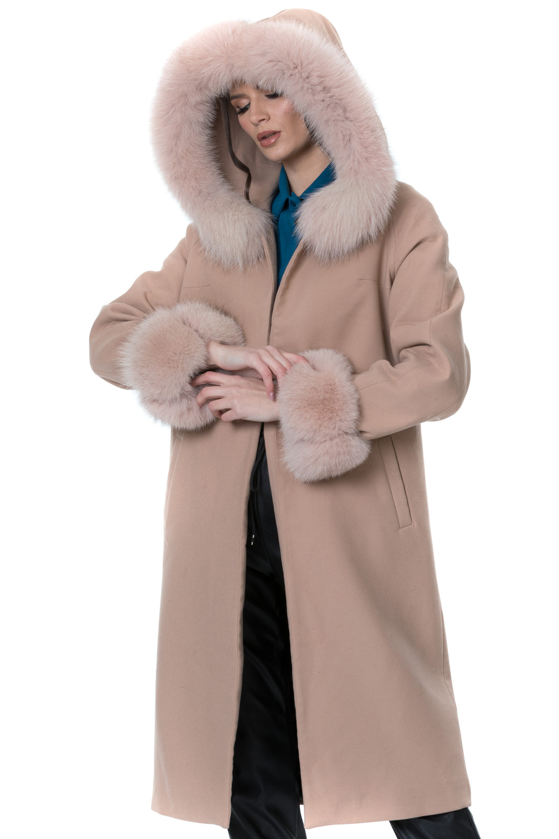 Taupe Cashmere Fox Coat Margrét SIZES S/M Taupe Cashmere Fox Coat Margrét SIZES S/M