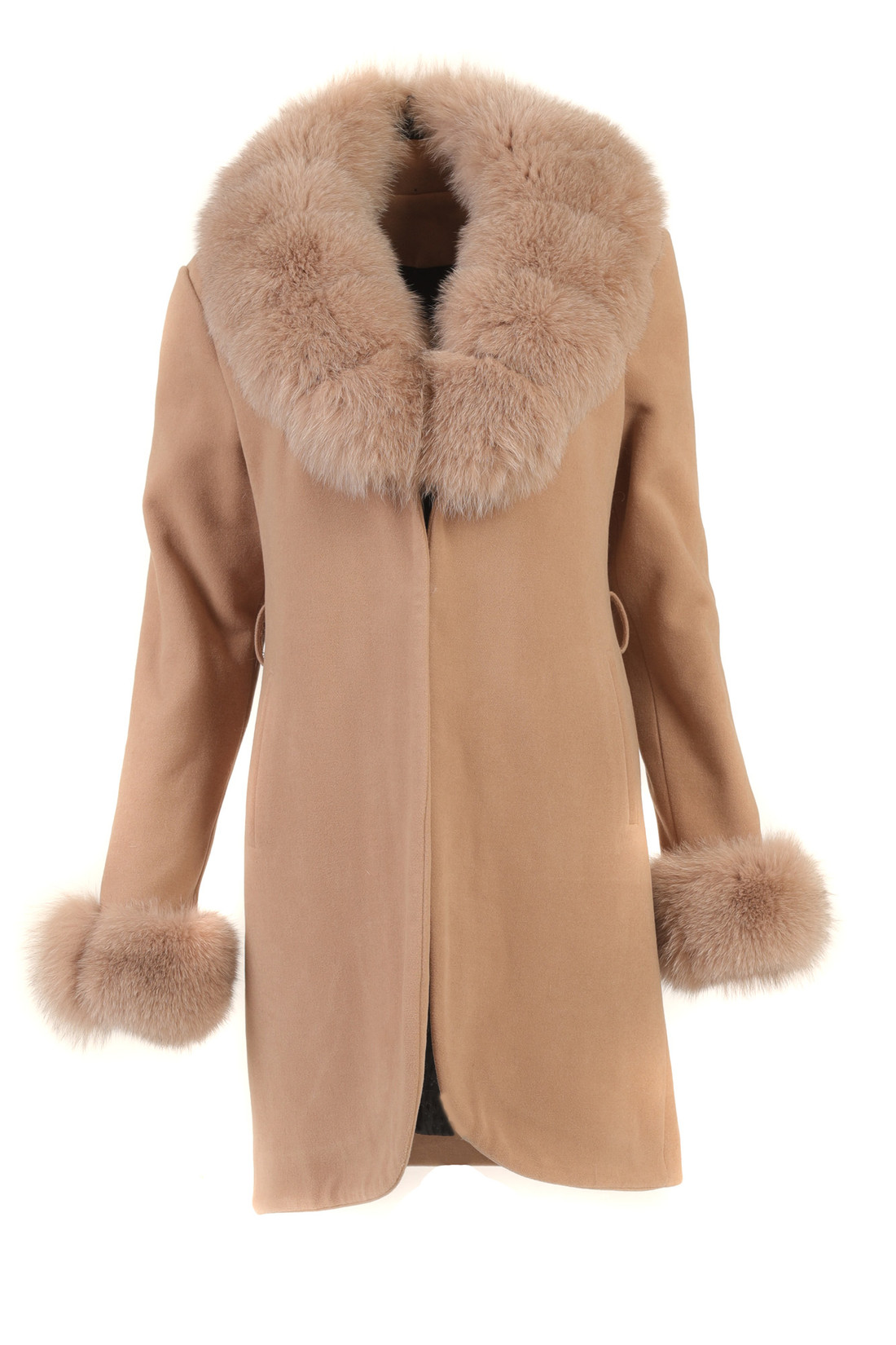 Beige Cashmere Fox Coat  Shyla SIZES S/M Beige Cashmere Fox Coat  Shyla SIZES S/M
