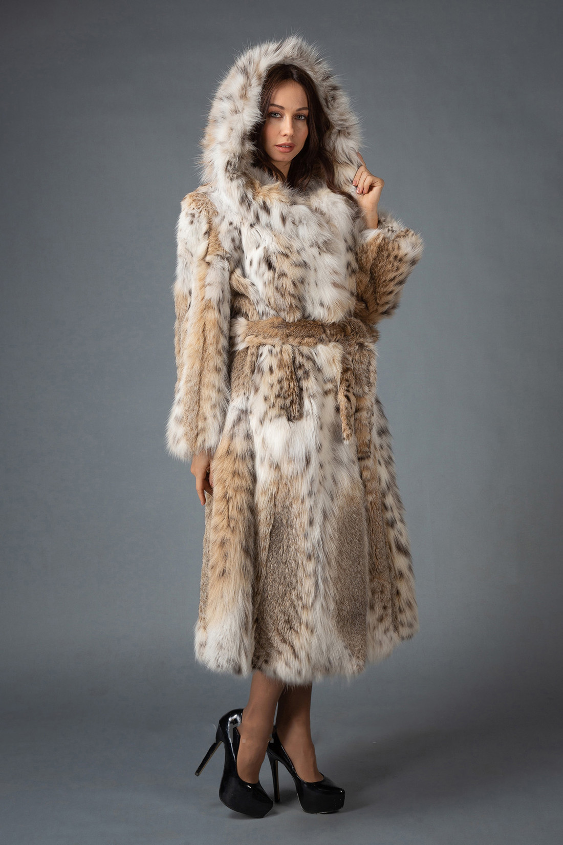 Lynx Coat Yuna Hooded