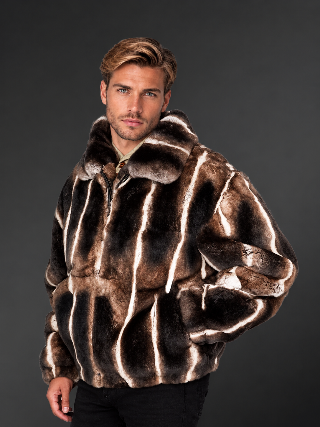 Brown Rex Bomber Jacket