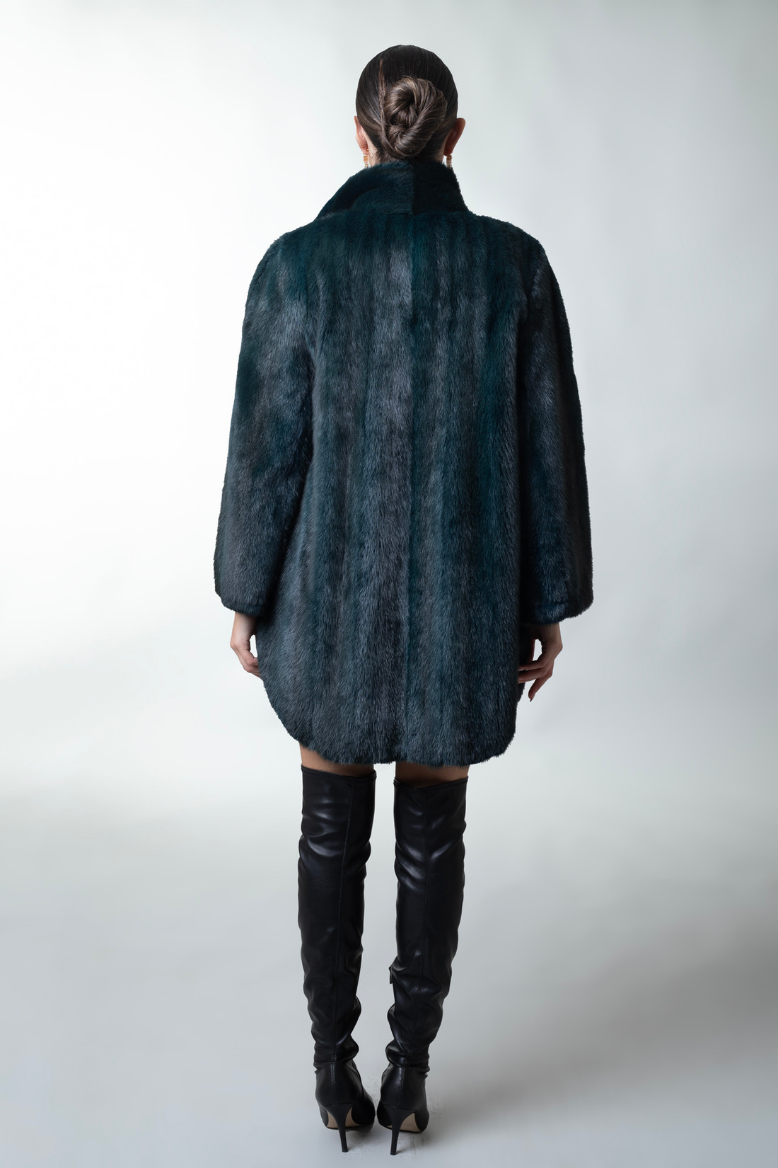 Petrol Green Mink Fur Coat   Sizes S/M