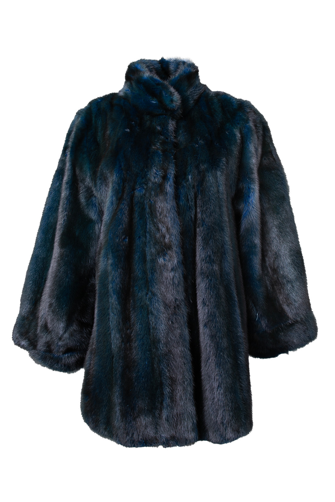 SAGA Blue  Green Mink Fur Coat