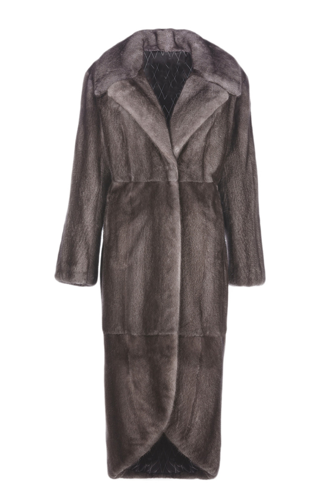 Blue Iris Long Mink Fur Coat