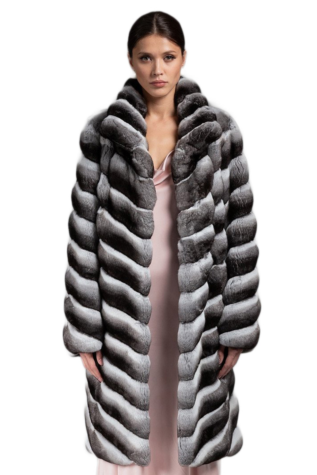 Long Chinchilla Fur Coat Eleonora 