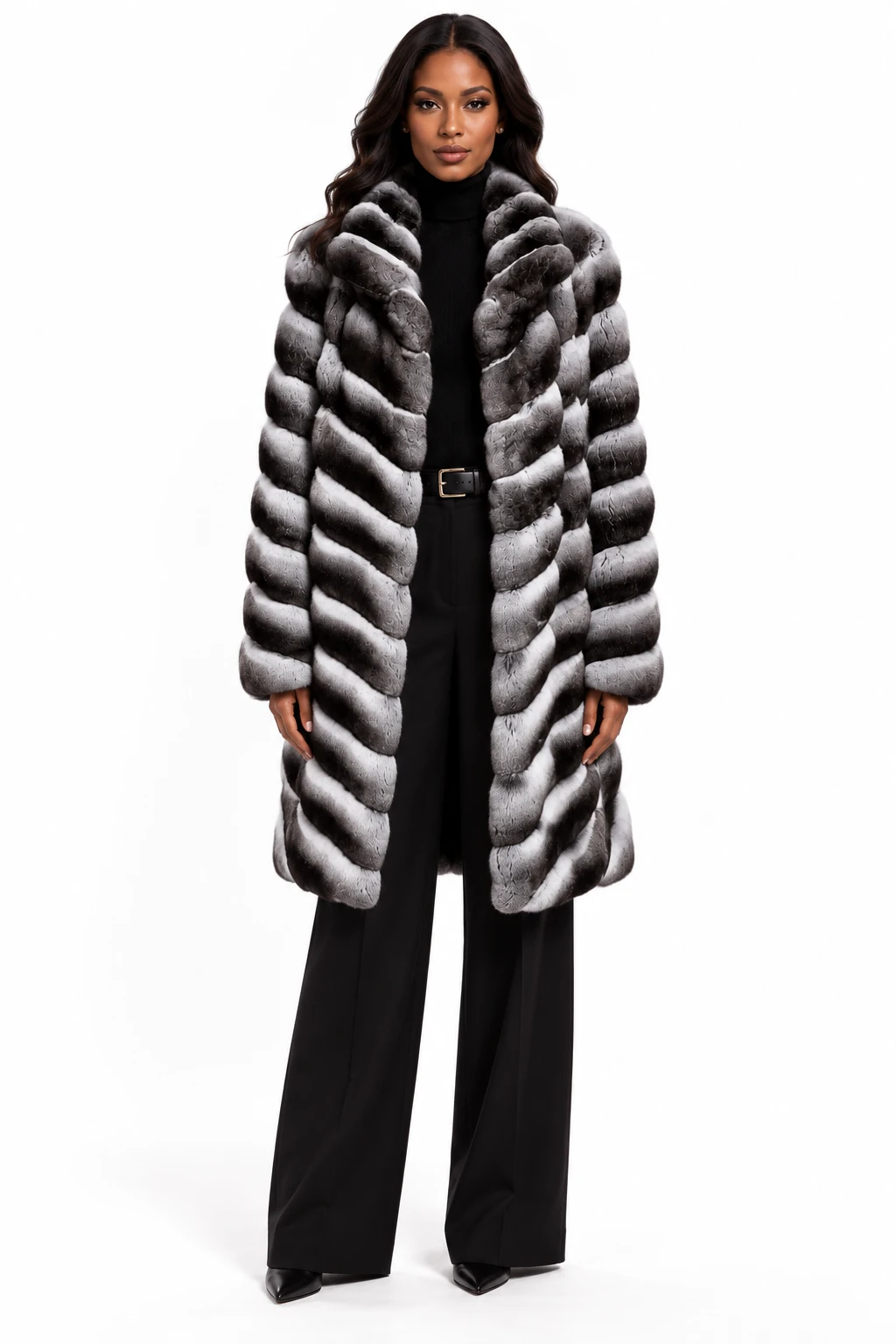 Long Chinchilla Fur Coat Eleonora 