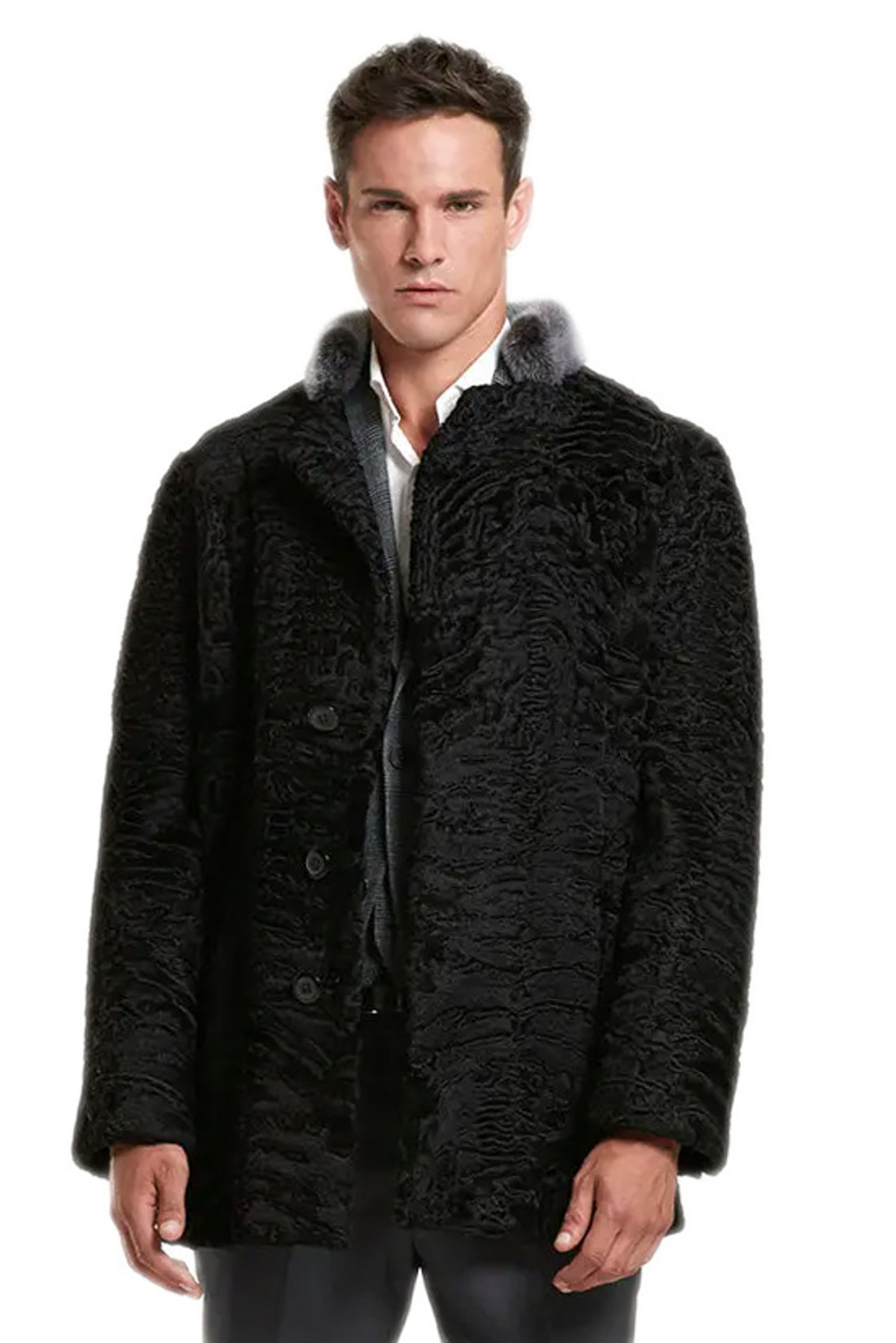 Mens Persian Lamb Fur Coat