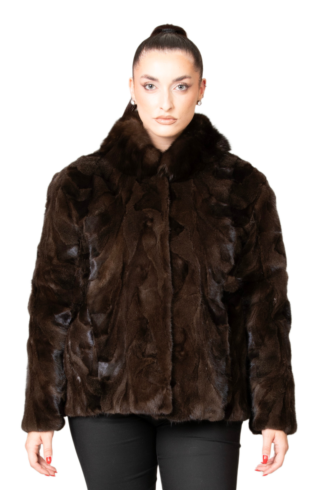 Mahogany Mink Fur Coat Evelyn 